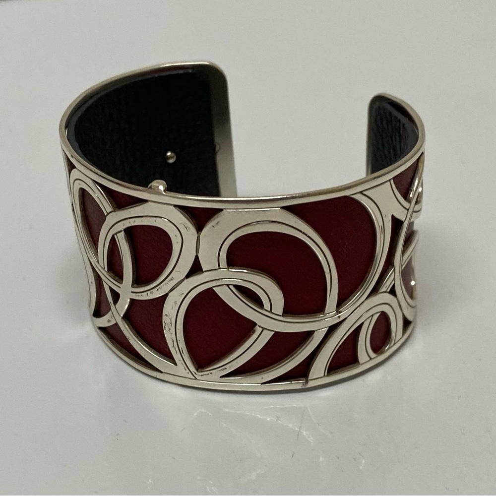 Brighton, Christo Vienna Wide Cuff Bracelet with Double Sided Leather Band